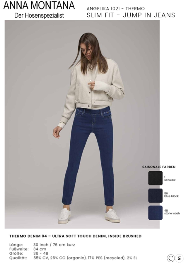 Angelika 1021 Thermo - Schlupfhose - Denim, die kuschelige Hose für "Frostbeulen", Slim Fit Jump In Jeans Angelika 1021 Thermo - Schlupfhose - Denim, die kuschelige Hose für "Frostbeulen", Slim Fit Jump In Jeans